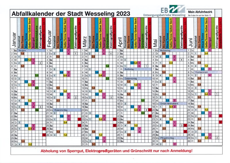 Abfallkalender Wesseling